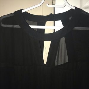 Sheer Black Dress Top